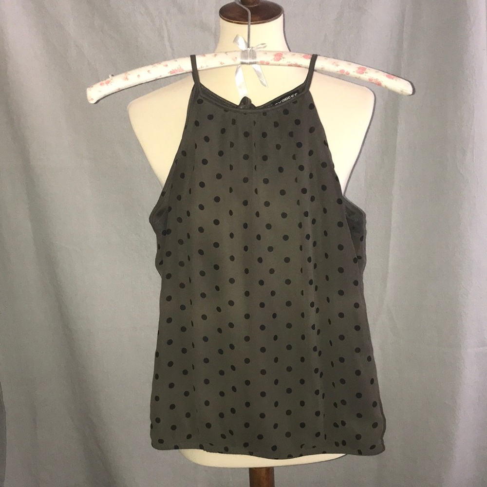 Express Polka Dot Sleeveless Blouse